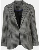 Topshop Geometric Jacquard Blazer - Lyst