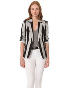 Alice + Olivia Striped Elyse Blazer - Lyst