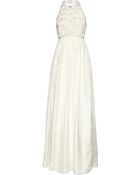 Matthew Williamson Crystal And Faux Pearl-Embellished Silk Gown - Lyst