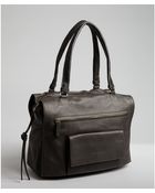 See By Chloé Graphite Leather Front Pocket Tote - Lyst