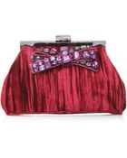 Kg Kurt Geiger Cayla Velvet Jewel Clutch - Lyst