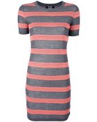 Markus Lupfer Stripe Lace Knit Dress - Lyst