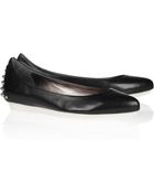 McQ by Alexander McQueen Studded Leather Ballet Flats - Lyst