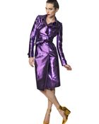 Burberry Prorsum Technical Lurex Bonded Trench Coat - Lyst