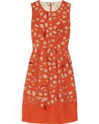 Lela Rose Beaded Silk Cutout Dress - Lyst