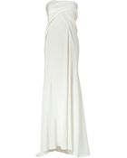 Donna Karan New York Gypsum White Strapless Jersey Gown - Lyst