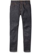 Nudie Jeans Thin Finn Slim-fit Dry Denim Jeans - Lyst