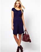 Asos Maternity Belted Dress with Scoop Neck - Lyst