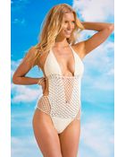 Beauty & The Beach Sway Crochet Monokini - Lyst