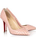 Christian Louboutin Pigalle Spikes 100 Leather Pumps - Lyst