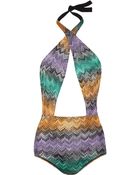 Missoni Metallic Crochetknit Onepiece - Lyst