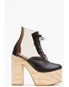 Nasty Gal Helga Platform Boot Clear - Lyst