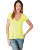 Splendid Light Jersey S/S U-Neck Top - Lyst