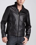 John Varvatos Leather Motorcycle Jacket - Lyst