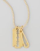 McQ by Alexander McQueen Razor Pendant Necklace - Lyst