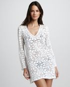 Milly Chrysanthemum Crochet Tunic Coverup - Lyst