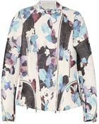 3.1 Phillip Lim Floral Print Corded Silk Biker Jacket - Lyst