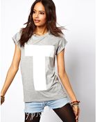 ASOS Collection T-shirt with Plastisol Letter Print - Lyst