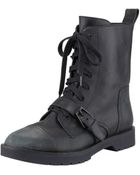 Alexander Wang Daria Distressed Leather Combat Boot - Lyst