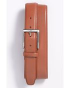 Trafalgar Drop Edge Stitch Leather Dress Belt - Lyst