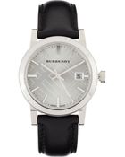 Burberry Checkengraved Watch - Lyst
