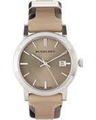 Burberry Checkengraved Watch - Lyst