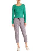 Girl. By Band Of Outsiders Cropped Cable Sweater - Lyst