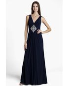 Js Boutique Embellished Vneck Gown - Lyst