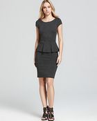 Alice + Olivia Cap Sleeve Peplum Dress - Lyst