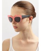 Marni Textured Round Cat'S-Eye Sunglasses - Lyst
