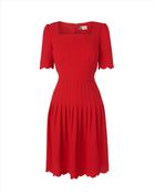 Jaeger Scallop Cut Dress - Lyst