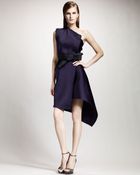 Lanvin One Shoulder Techno Dress - Lyst