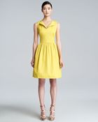 Lela Rose Splitneck Aline Dress - Lyst