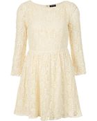 Topshop Crochet Lace Flippy Dress - Lyst