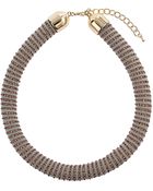 Topshop Premium Rhinestone Twist Necklace - Lyst