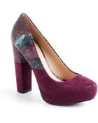 Belle By Sigerson Morrison Tryla Suede Platform Pumps - Lyst