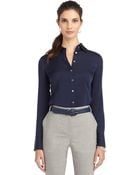 Brooks Brothers Petite Longsleeve Silk Shirt - Lyst