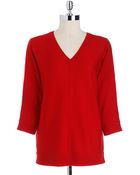 DKNY Wool Dolmansleeved Sweater - Lyst