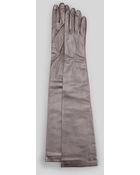 Portolano Operalength Leather Gloves Pewter - Lyst