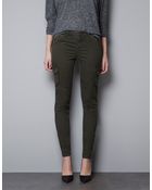 Zara Skinny Cargo Trousers - Lyst