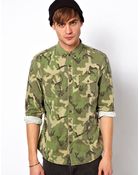 River Island Camo Shirt - Lyst