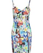 Lulu & Co Printed Cotton Dress - Lyst