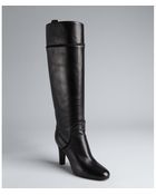 Saint Laurent Leather Stacked Heel Boots - Lyst