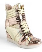 Boutique 9 Nevan Metallic Leather Wedge Sneakers - Lyst