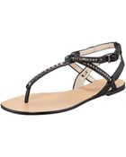 Kors By Michael Kors Jaina Studded Flat Sandal - Lyst