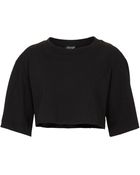 Topshop Elbow Sleeve Crop Tee - Lyst