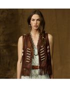 Denim & Supply Ralph Lauren Hairpipe Leather Vest - Lyst