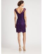 Ml Monique Lhuillier Lace Dress - Lyst