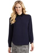 Sachin & Babi Alba Suede Collar Blouse - Lyst