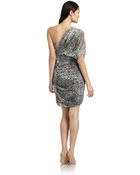 Catherine Malandrino Draped Silk One-shoulder Dress - Lyst
